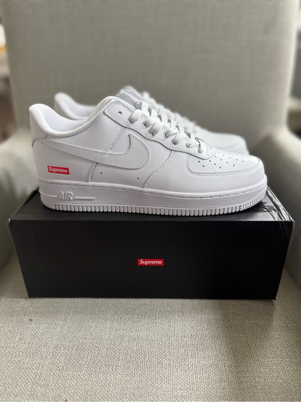 All White Nike x Supreme Air Force 1